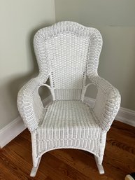 White Wicker Rocking Chair