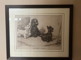 Vintage Framed Print Cecil Aldin What About A Walkie?