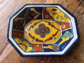 Hecho En Mexico Hand Painted Ceramic Bowl