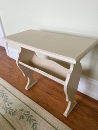 Vintage Beige Side Table With Storage