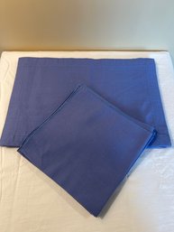 Set Of 6 Periwinkle Cotton Placemats With Matching Napkins