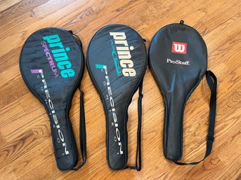 Set Of 3 Tennis Rackets 2 Prince 1 Wilson