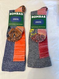 Pair Of 2 Bombas Midweight Large Compression Socks