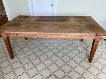 Antique Rustic Pine Wood Table