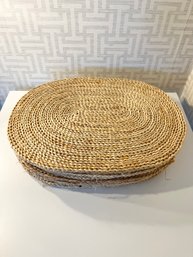 Set Of 8 Basket Weaved Oblong Placemats