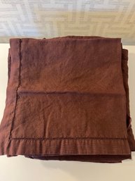 Set Of 20 Brown Linen Napkins