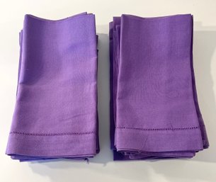 Set Of 18 Purple Napkins