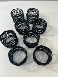 Set Of 8 Black Wire Napkin Holders