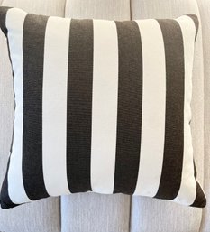 Black And White Striped 19' Throw Pillow