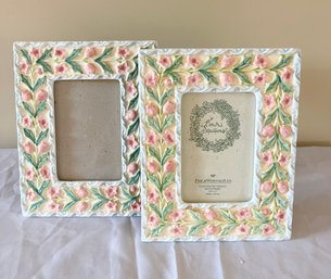 Set Of 2 Philip Whitney Ltd Ceramic Frames 3.5x5