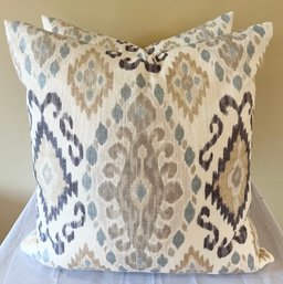 Set Of 2 Pottery Barn 19' Cotton Throw Pillows