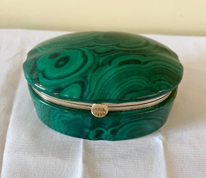 Green Trinket Box With Metal Clasp