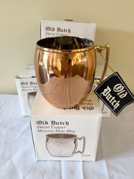 NEW!! Set Of 4 Old Dutch Moscow Copper Mule Mug