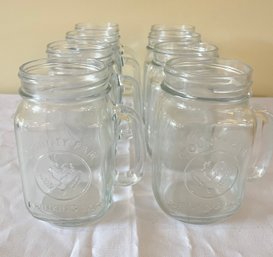 Set Of 8 Country Fair Drinking Mason Jars