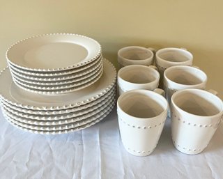 American Atelier Bianca Bead Set Of Dishes