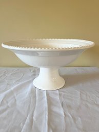 Ciriart S.A. Ceramic Pedestal Beaded Edge Fruit Bowl