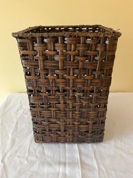 Basket Weaved Waste Basket