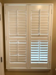 White Interior Window Plantation Shutter With Encasement 37'w (2 Of 2)