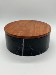 Black Marble Tortillero Container