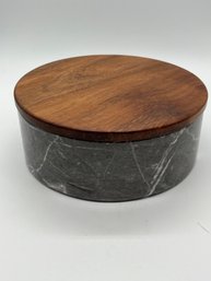 Grey Marble Tortillero Container