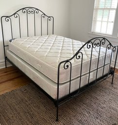 Iron Full Size Bed With Sealy Perfect Sleeper Mattress