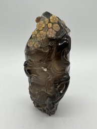 Carved Chinese Smokey Quartz Vase