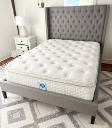 Gray Coaster Queen Size Platform Bed With Sealy Toomey Pillowtop Mattress