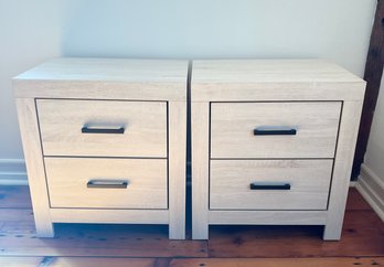 Pair Of Gray Wood End Tables By Coaster