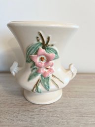 Vintage McCoy Blossom Time Ceramic Urn Pink Floral