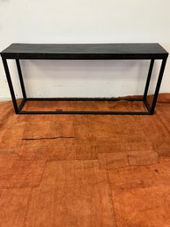 Petrified Wood Console With Metal Legs