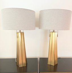 Pair Of Gold Table Lamps