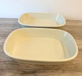 2 Taupe Dansk Baking Dishes