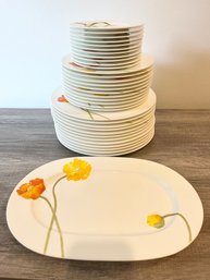 Set Of Villeroy & Boch Iceland Poppies Dishes