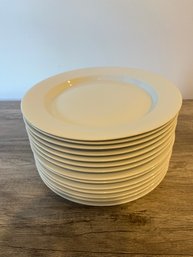 Set Of 14 White 11' Dinner Plates