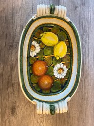 D. Leoncini Italian Fruit And Flower Pottery Bowl