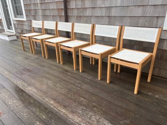 Set Of Six Outdoor Chairs By West Elm