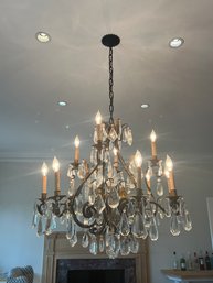 Iron And Crystal Chandelier