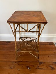 Vintage Bamboo Side Table