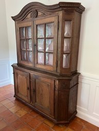 Antique Dutch Glass Front Cabinet