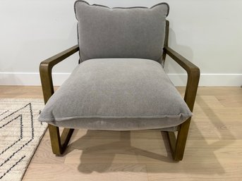 Ace Robson Pewter Wood Arm Chair With Cushions From Mecox Gardens