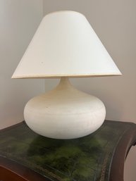 Mid Century Stone Off White Table Lamp