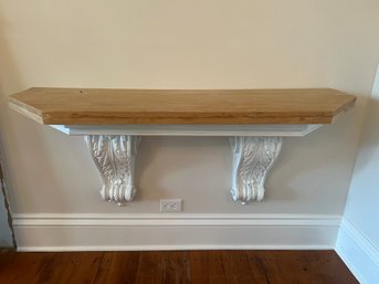 French Wall Shelves On Corbels With Natural Wood Top (1 Of 2)