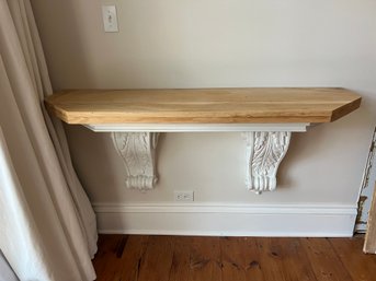 French Wall Shelves On Corbels With Natural Wood Top (2 Of 2)