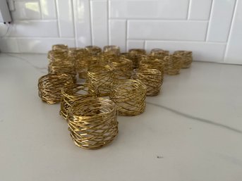 Set Of 24 Gold Napkin Rings