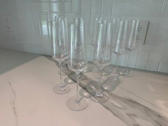 Set Of 12 CB2 Muse Champagne Flute