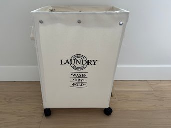 Rolling Canvas Laundry Hamper