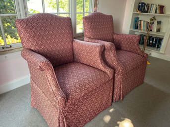 Pair Of Beautifully Upholstered Arm Chairs