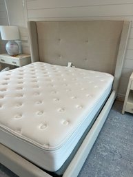 King Size Upholstered Bed From Mecox Gardens With Beautyrest Mattress
