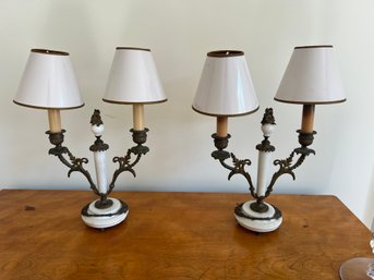 Pair Of Antique French Table Lamps