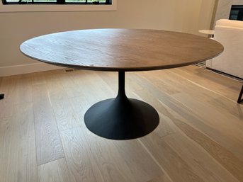 Restoration Hardware Round Aero Wood Dining Table